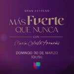 El programa se llamaría "Más Fuerte que Nunca", y Univision transmitió spots anunciando su estreno para el domingo 30 de marzo