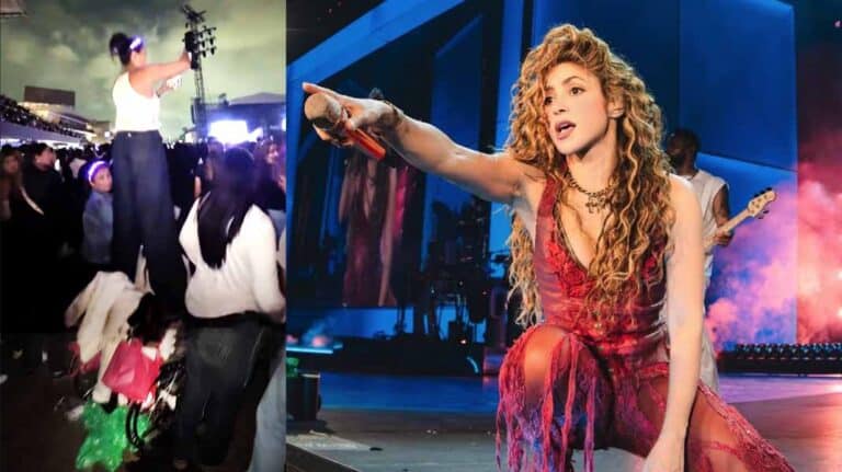 ¿Santa Shakira? Fan en silla de ruedas se levanta a bailar en pleno concierto