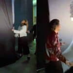 Al momento de develar la fotografía en compañía de Uriel Santana, Erika estaba nerviosa y a la vez feliz