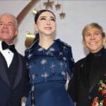 Osmel Sousa, junto a Rocha y a Anne, antes de su renuncia como asesor internacional de Miss Universo