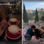 Primero con una foto de sus manos unidas, y luego con sus labios unidos, ambos compartieron su romance en sus respectivas cuentas sociales