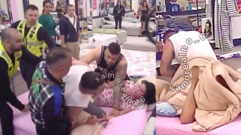 Participante de reality intenta asfixiar a mujer en plena transmisión