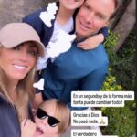 La actriz y cantante publicó una foto con sus hijos y su esposo, agradeciendo a Dios que no pasó nada serio