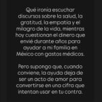 Este es el mensaje de Ana Patricia que publicó justo después de la segunda parte de la entrevista que Karla dio a "Despierta América"