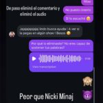Alicia eliminó el audio que le envió a La Divaza burlándose de él, y le dijo que buscara ayuda