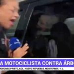 La camioneta terminó impactándose contra la reportera  y su camarógrafo, siendo toda la escena transmitida en vivo por el noticiero